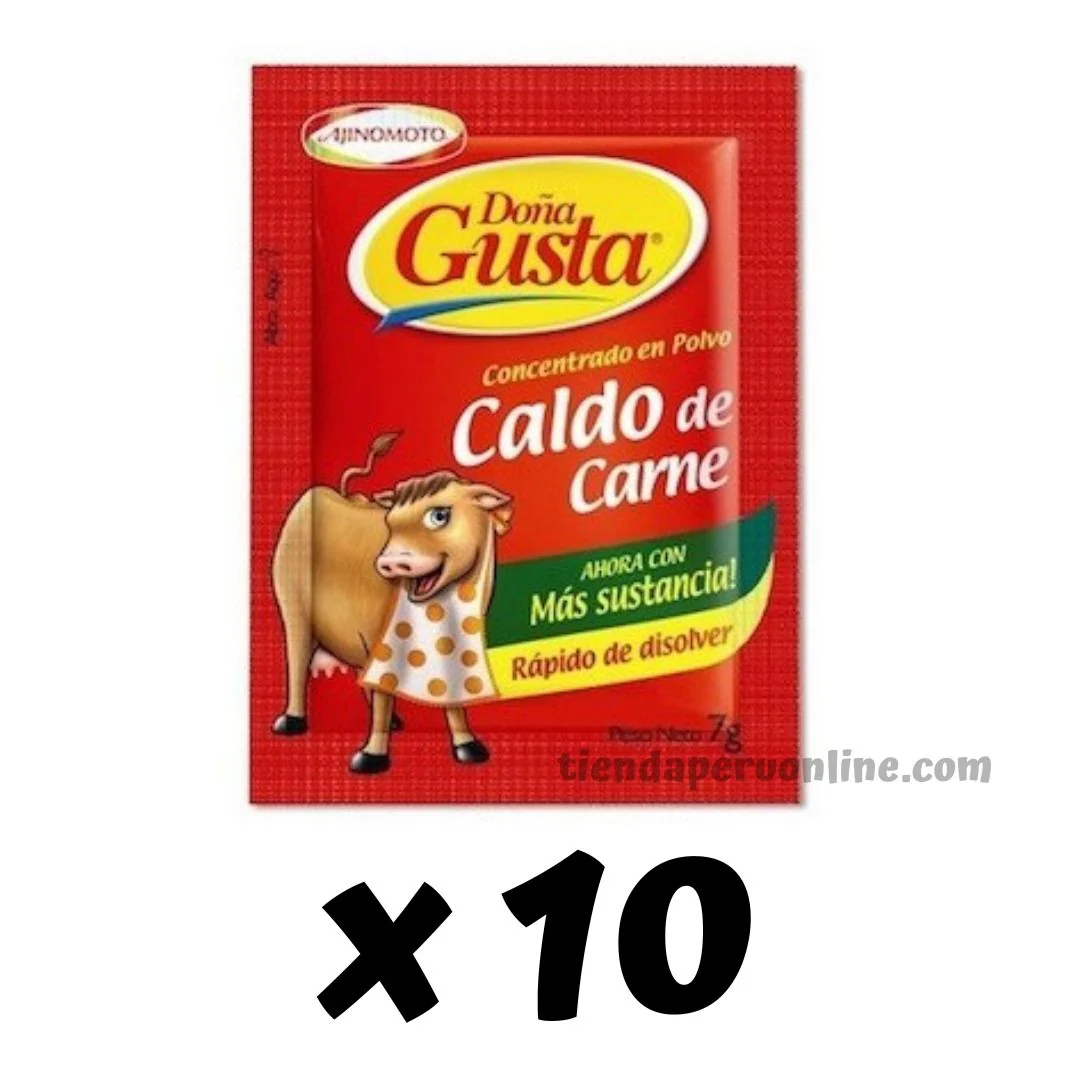 Caldo Carne Doña Gusta - Pack de 10 x 7g