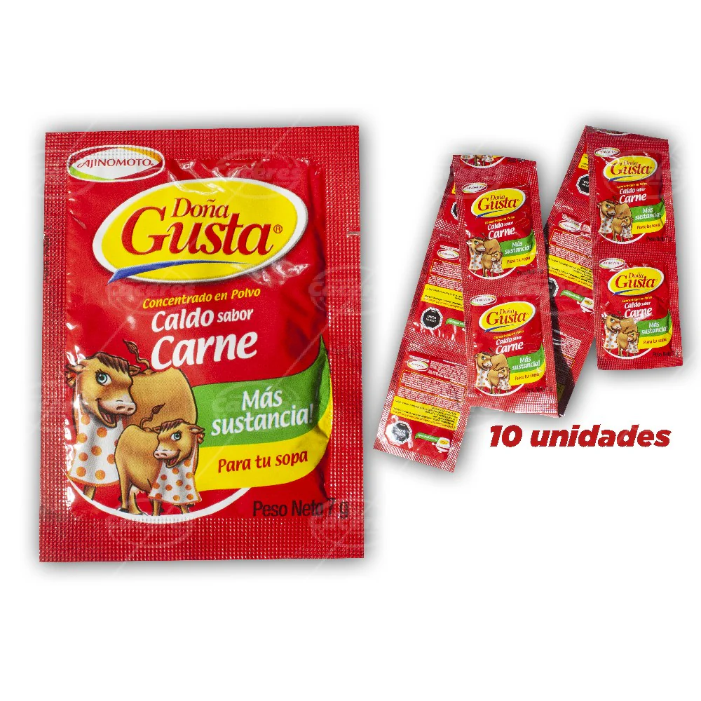 Caldo Carne Doña Gusta - Pack de 10 x 7g - Image 2