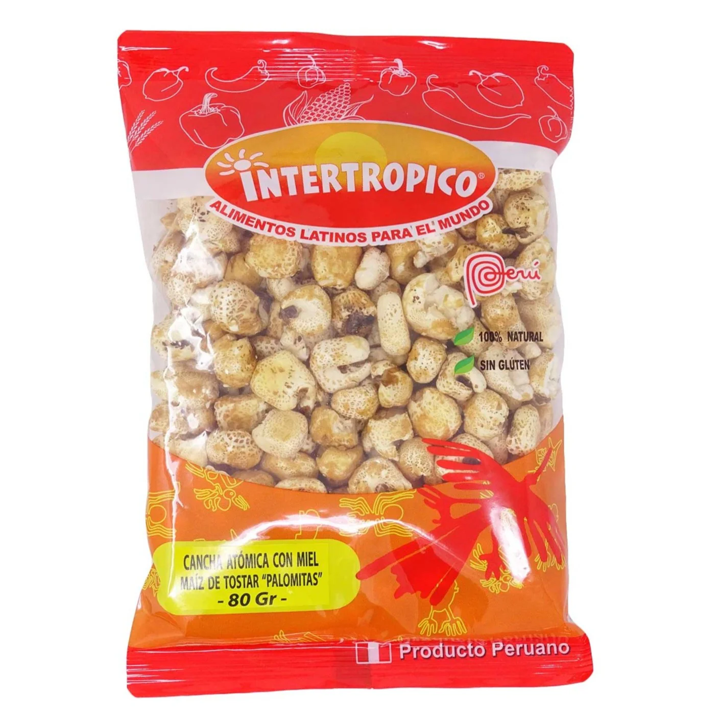 Cocoliche - Maíz Popeado Cancha con miel Intertrópico 80 g