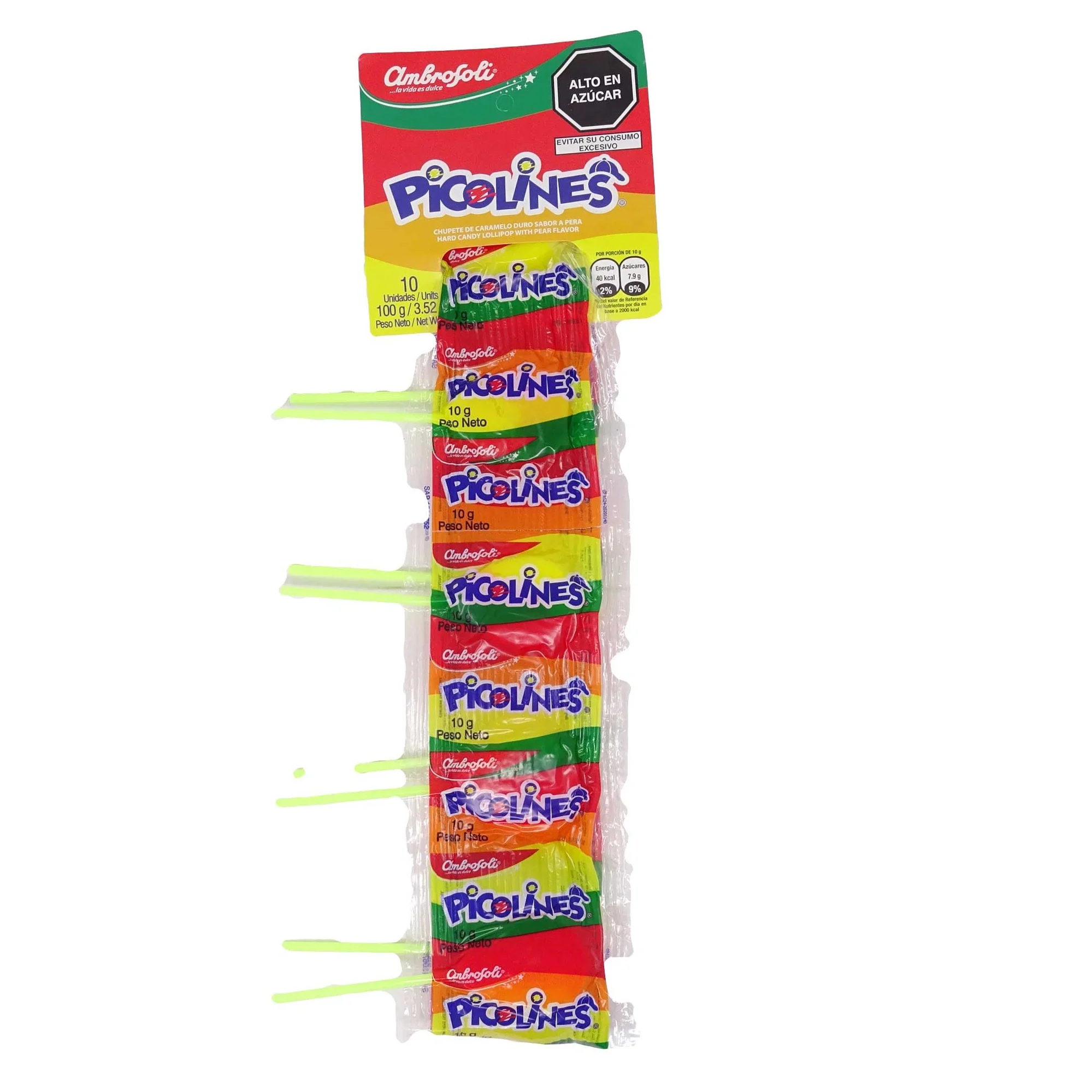 Piruletas Picolines  (Pack de 10 chupetines)