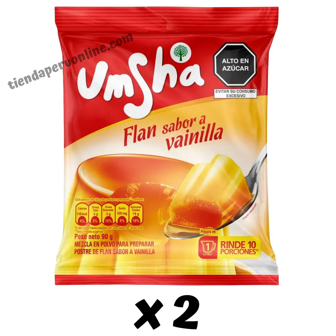 Flan Vainilla Umsha Pack 2 x 90 g