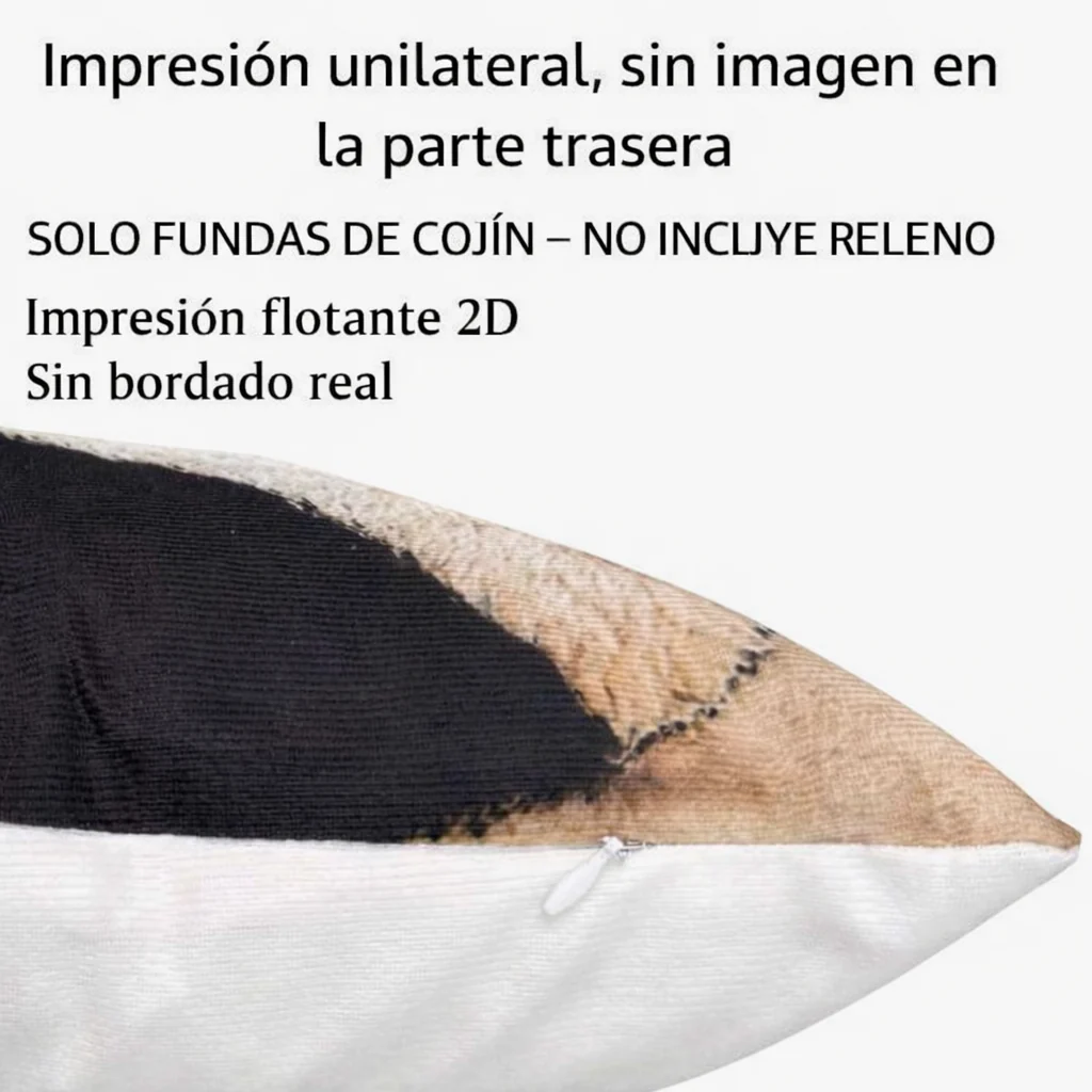 Funda para almohada – Diseño Alpaca  (diseño plano 2D - sin bordado real) - Image 5