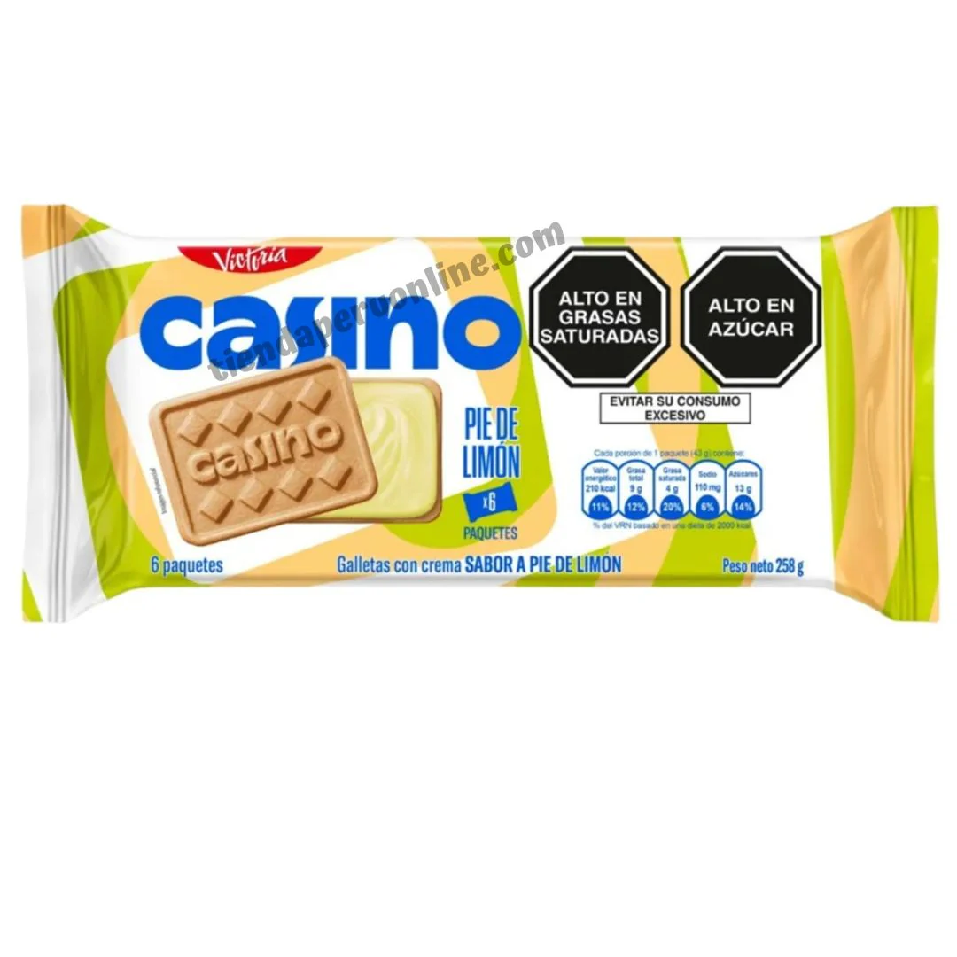 Galletas Pie de Limón "Casino" Pack 6 x 43g