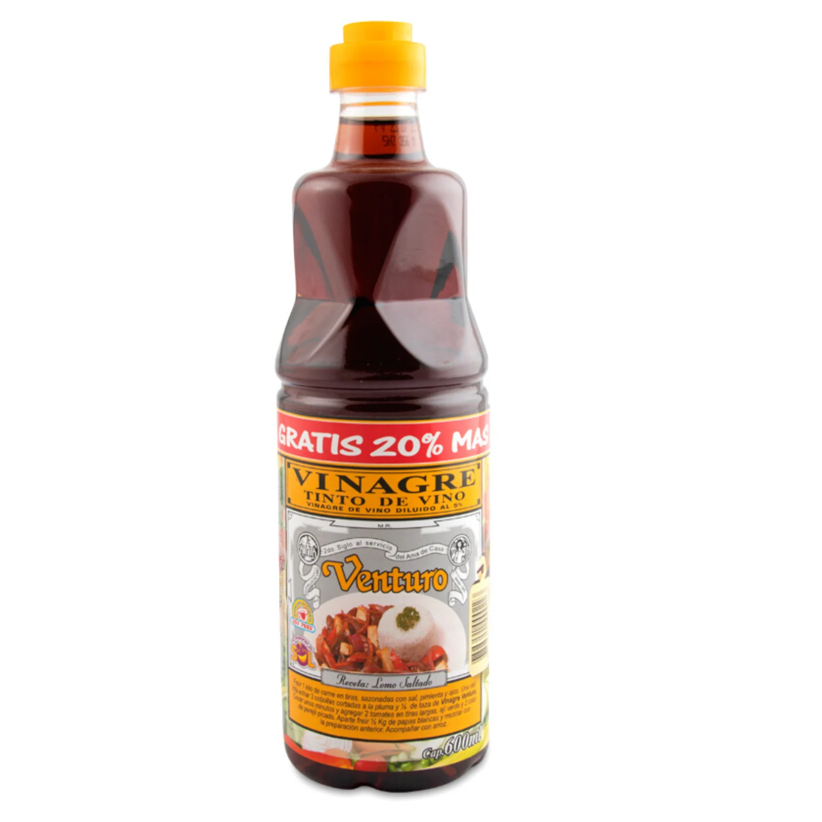 Vinagre Venturo Tinto 600 ml