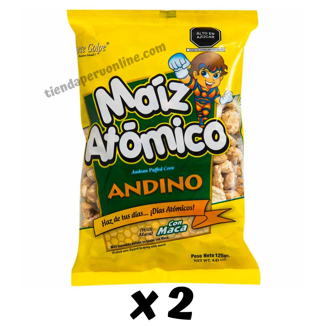 Maíz Atómico con maca "Andino" Pack 2 x 125 g