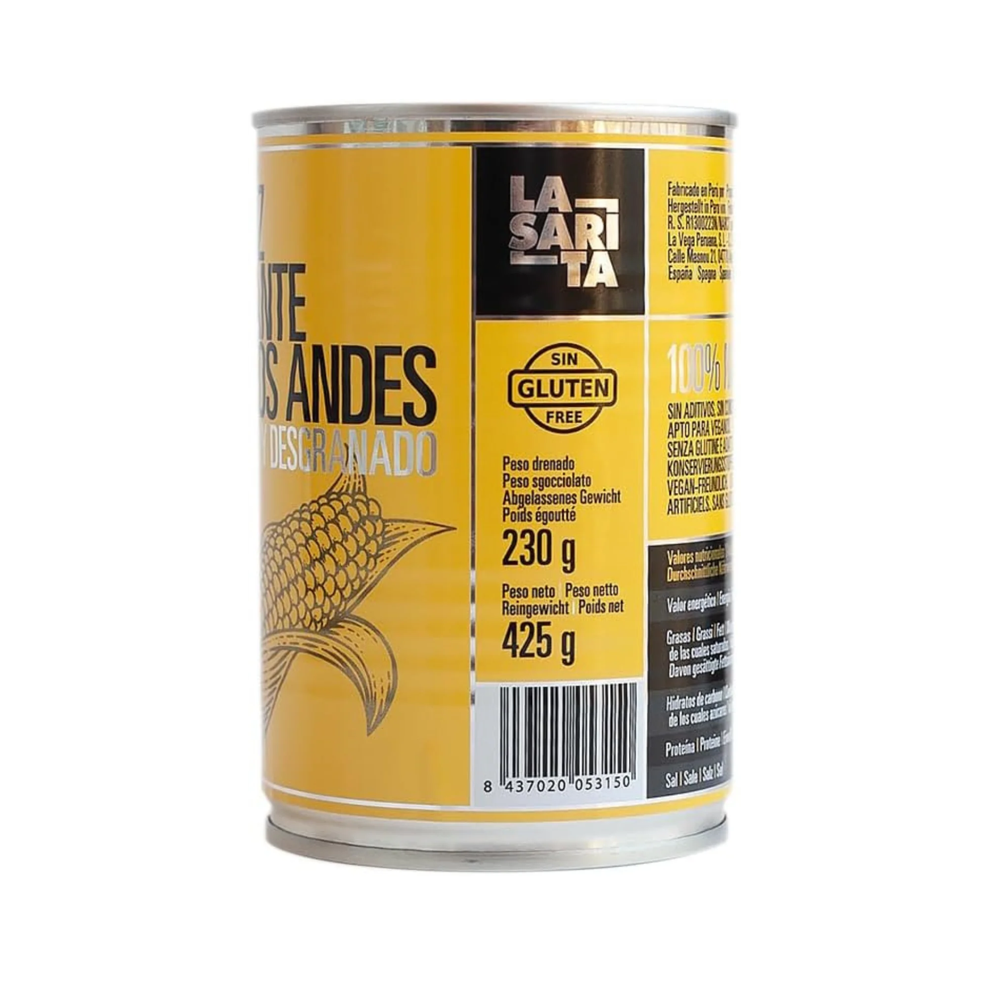 Maíz choclo desgranado y cocido "La Sarita" 425 g - Image 4