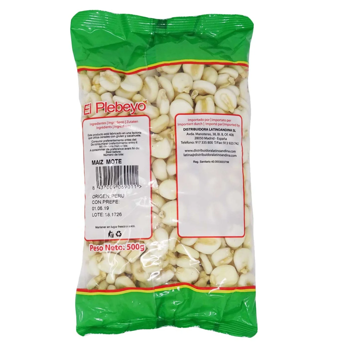 Maíz Mote El Plebeyo 500 g - Image 2