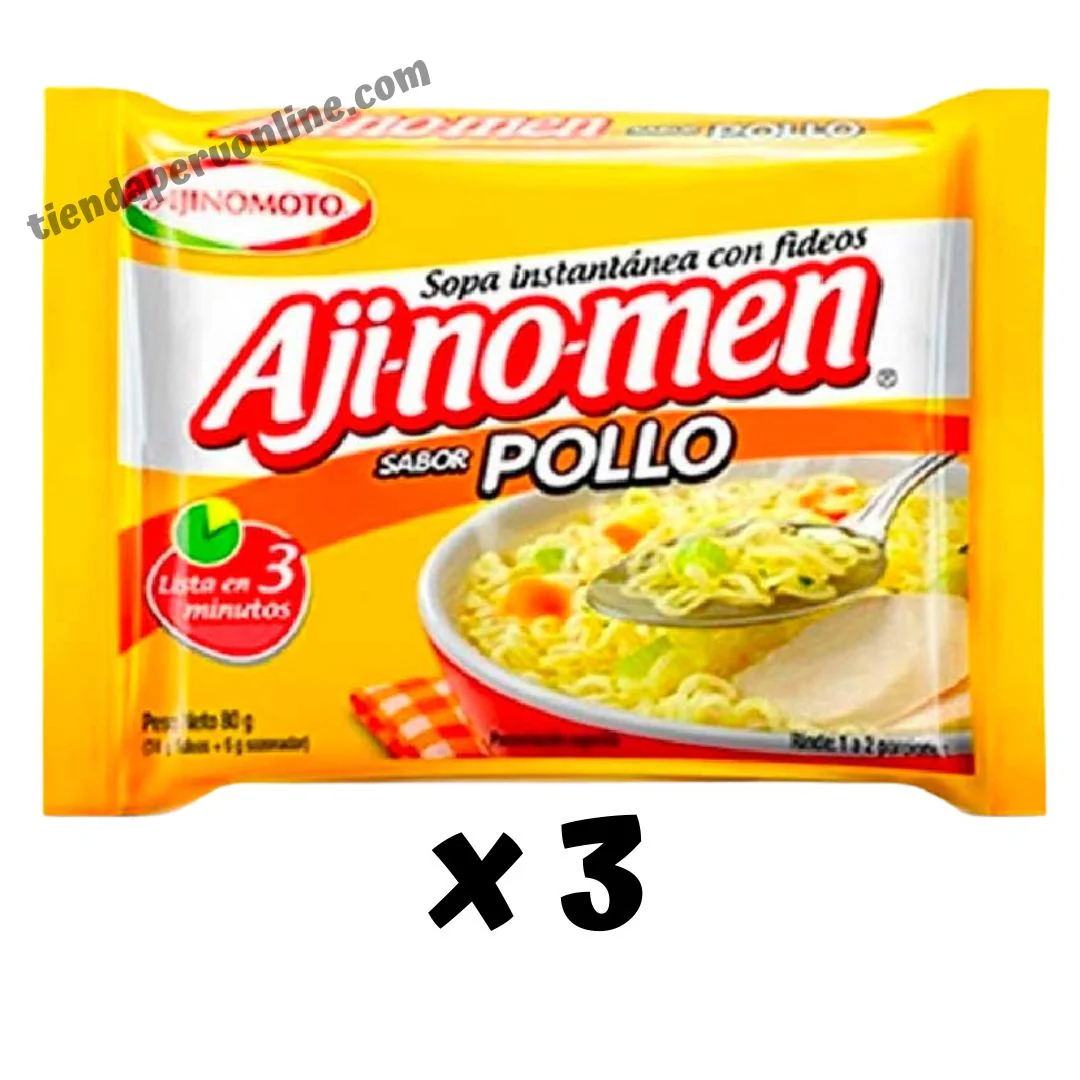 Sopa instantánea Pollo "Ajinomen" Pack 3 x 86 g